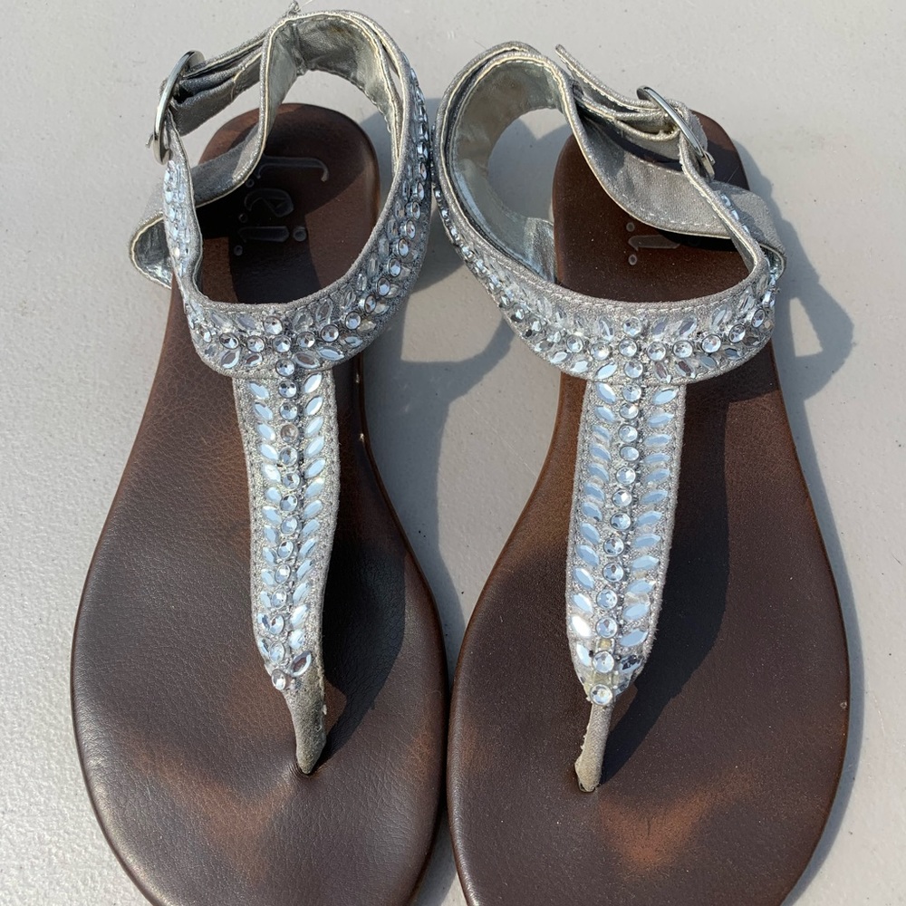 Silver Rhinestone Sandals